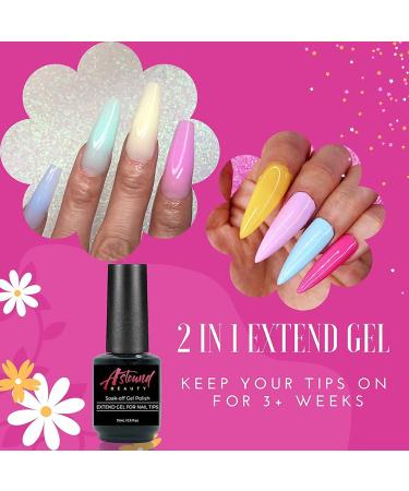 Gel X Nail Kit - 2 in 1 Nail Glue & Base Coat, 500 Coffin Nail Tips, UV Lamp - All-in-One Gel Nail Set (Clear & Apricot Color) - Buy Online on GoSupps.com