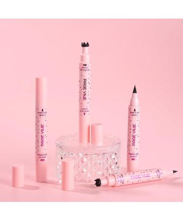  Prreal Freckle 2 in 1 Eyeliner Pen Freckle Stamp and Black Liquid Eyeliner Waterproof Natural Lifelike Freckles Makeup Soft Sopt Pen Magic False Freckles 01 Light Brown + 03 Dark Brown - Buy Online on GoSupps.com