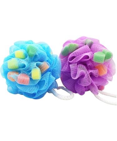 Shop Housoutil 4pcs Colorful Home Bath Balls | Super Soft Shower Sponge for Adults & Kids - Perfect for Relaxing Baths - Buy Online on GoSupps.com
