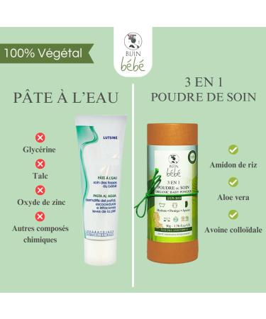3-in-1 Organic Baby Child Talc-Free Care Powder - Soothing Comfort Redness Rubbing Moisture - Rice Oats Aloe Vera - Natu - Buy Online on GoSupps.com