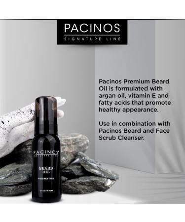 Pacinos Beard Oil - Frizz-Free Beard Care Relieves Itching Promotes Growth & Shine with Essential Oils - Buy Online on GoSupps.com