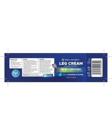 OWELL NATURALS Restless Legs Cream - Fast-Acting Maximum Strength Relief 2 Fl Oz - Natural Solution for Restless Legs Syndrome - Buy Online on GoSupps.com