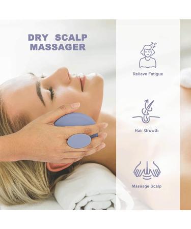 Aimike Scalp Massager Shampoo Brush - Soft Silicone Hair Scrubber for Dandruff Removal and Hair Growth - Blue Haze - Buy Online on GoSupps.com