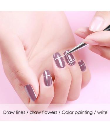 Nuoshen Miniature Nail Art Brushes Set for Fine Detailing and DIY Nail Art - Buy Online on GoSupps.com