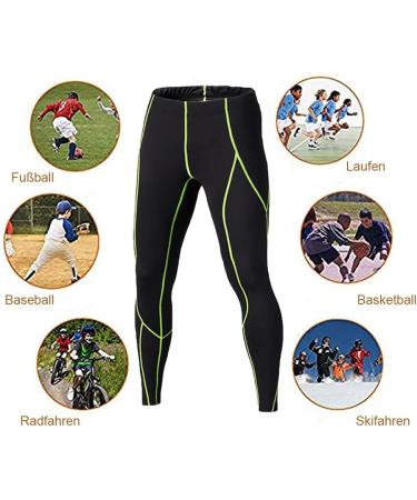 BUYKUD Kids Boys Compression Pants - Sports Underwear & Football Tracksuits - Functional Green Leggings - Buy Online on GoSupps.com