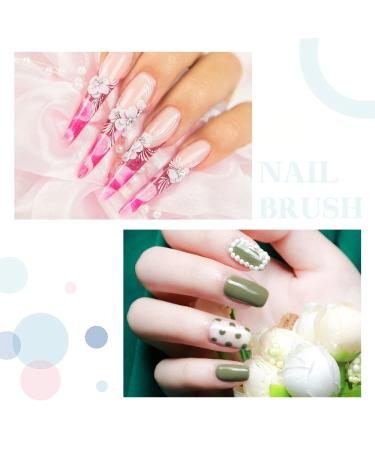 YIHUALE French Nail Brush 2 Way Gel Acrylic Kolinsky Brush with Dotting Tool - White/Black (16 pcs) - Buy Online on GoSupps.com