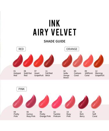 Peripera Ink Airy Velvet Lip Tint 14 Rosy Pink - 0.14 oz (4 g) | Lightweight Lip Color - Buy Online on GoSupps.com
