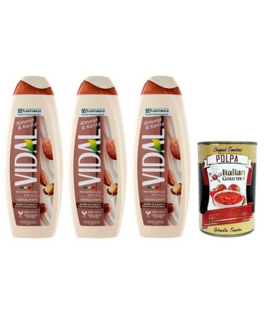 Italian Gourmet E.R. Vidal Almond & Shea Shower Gel with Shea Butter and Almond Oil 500 ml + Italian Gourmet Tomato Pulp 400 g
