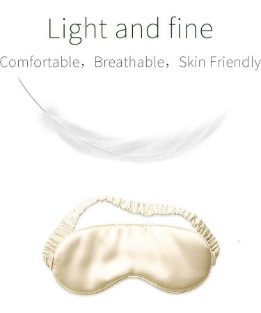100% Mulberry Silk Sleep Eye Mask for Men & Women | Adjustable Strap | Soft & Comfortable | Beige - Buy Online on GoSupps.com