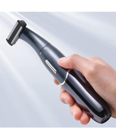 Men's Body Hair Trimmer - Rechargeable Electric Razor with LED Display, Waterproof Shaver Set in Black - Buy Online on GoSupps.com