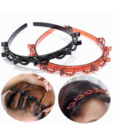 6PCS Double Bangs Hairstyle Hairpin Headband for Girls & Women - Korean Fashion Twist Plait Hair Clip Tool - Buy Online on GoSupps.com