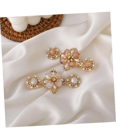 Ipetboom 1pc Hairpin Hair Pin Hair Clip Hair Barrettes Pearl Hair Barrette Floral Hair Accessories Hair Holder Decorations Holiday Fashion Hair Clamps Hair Styling Clip Bangs - Buy Online on GoSupps.com