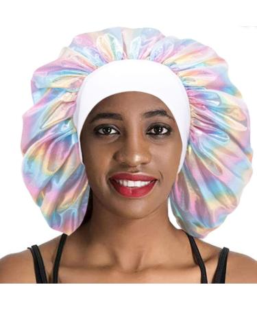 Satin Black Extra Large Bonnet Caps for Women and Girls - Pack of 2 - Buy Online on GoSupps.com
