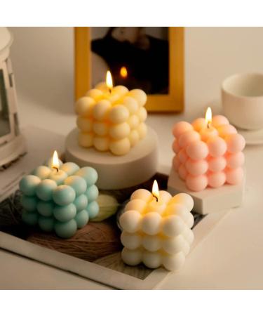 Buy Off-White Scented Candles | 2Pcs Decorative Bubble Candles Set for Home Decor - Perfect Gifts for Mother Friends & Lover - Buy Online on GoSupps.com