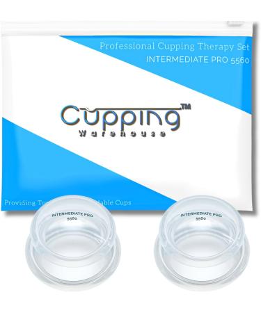 Cupping Warehouse TM Beginner Soft Supreme 2 Large Intermediate Cupping Therapy Set- Beginner Clinic & Home Use Silicone Cupping Set Suction Cups for Body - IP5560 - 2 Large