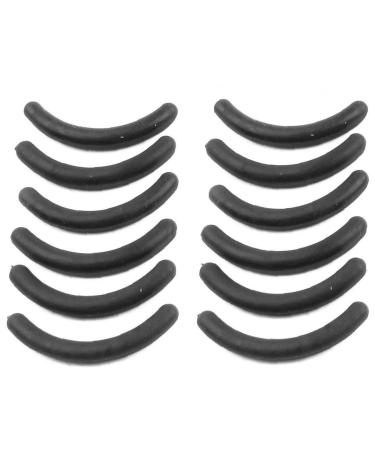 12pcs Replacement Eyelash Curler Pads Washable Lashes Rubber Pads Durable Eyelash Pads Refill Black