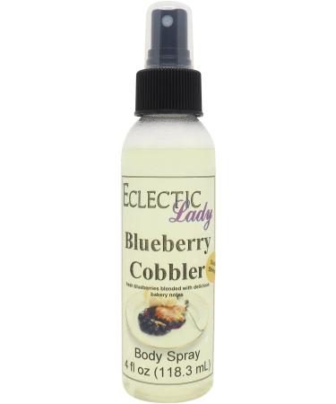 Blueberry Cobbler Body Spray (Double Strength) 4 ounces Body Mist for Women with Clean Light & Gentle Fragrance Long Lasting Perfume with Comforting Scent for Men & Women Cologne with Soft 4 Fluid Ounces (Double Strength)