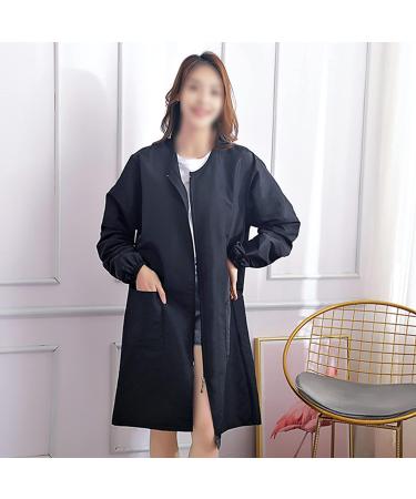 Exttlliy Chameleon Salon Smock Waterproof Stylist Jacket & Barber Apron - Black - Buy Online on GoSupps.com