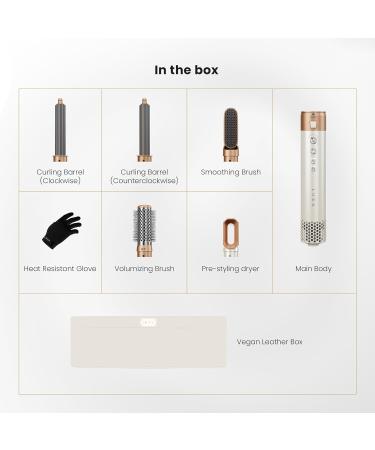Luxx Air Pro 2 5-in-1 Pearl White Hair Dryer Brush Set | Curling Iron & Blow Dryer Combo Kit | Ionic Technology 1200W - Perfect for All Hair Types - Buy Online on GoSupps.com