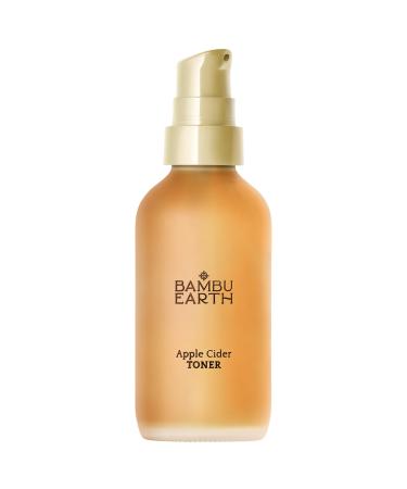 Bambu Earth Apple Cider Face Toner - Clarifying and Refreshing Alcohol-Free Toner for Face Formulated with Rosemary Hydrosols - Gently Cleanses & Restores Skin pH Balance for Daily Skincare - 4 Fl. oz