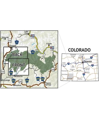 Outdoor Trail Maps Weminuche Wilderness WEST - Colorado Topographic Hiking Map (2019) - Buy Online on GoSupps.com