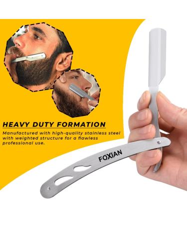 Foxian Straight Razor - High-Quality Stainless Steel Beard Knife for Precise Wet Shaving | Extra Sharp Barber Razor - Buy Online on GoSupps.com