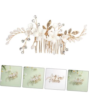 HONMEET Bridal Headwear Hair Accessories for Women Side Comb for Hair Decorative Hair Combs Hair Comb Clips Hair Accessories for Bride Wedding Bride Headpiece Flower Hair Comb Alloy - Buy Online on GoSupps.com