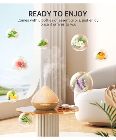 500ml Essential Oil Diffuser with 8 Essential Oils - Aromatherapy Humidifier for Large Room | Remote Control, 4 Timer Settings - Buy Online on GoSupps.com