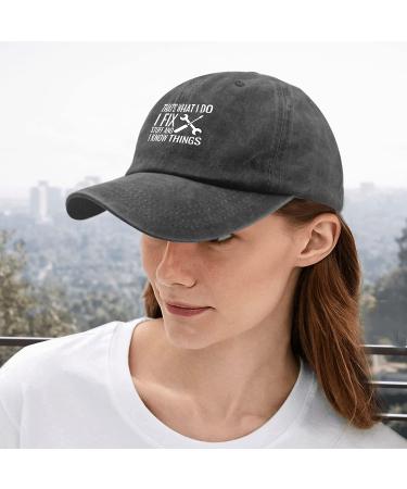 Dad Hat - I FIX Stuff and Know Things Baseball Cap for Men - Pigment Black - One Size - Buy Online on GoSupps.com