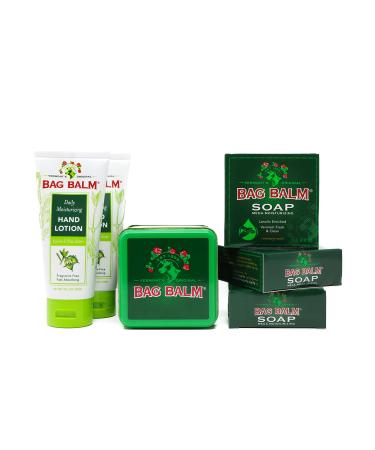 Vermont's Original Bag Balm Starter Kit with Moisturizing Lotion Moisturizing Soap and Original Formula Balm