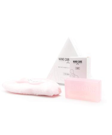 Nano Care Makeup Remover Face Cloth Remove Cosmetics FAST and Chemical Free. Wipes Away Facial Dirt and Oil Like An Eraser. Great for Sensitive Skin GIFT NANO CARE SOAP