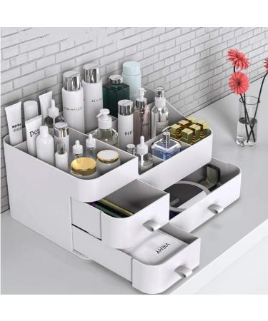 MIUOPUR Large White Makeup Organizer with Drawers for Cosmetics, Jewelry, and Skincare - Buy Online on GoSupps.com