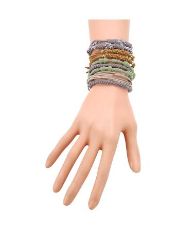 Hasoar Boho Hair Ties Bracelet Pack - 50pcs, 20+ Colors, No Damage Elastics for Thick Hair - Buy Online on GoSupps.com
