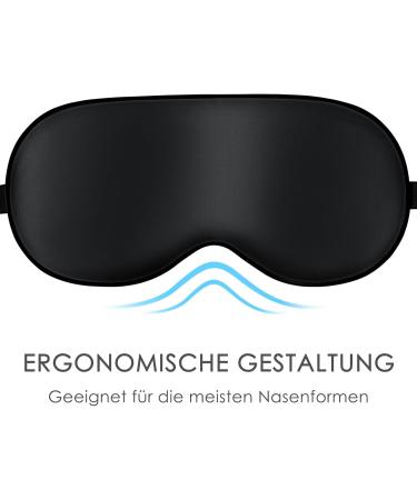 Buy Joyhabit 2 Pack Silk Sleep Masks for Women & Men | Adjustable Large Eye Masks for Peaceful Sleep - Black - Buy Online on GoSupps.com