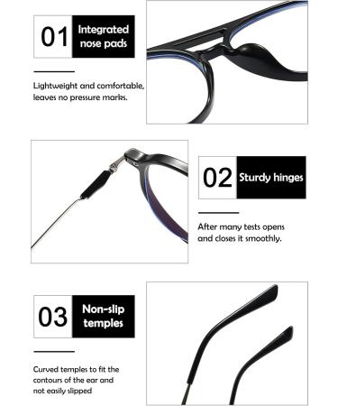 Koosufa Anti-Blue Light Reading Glasses for Men & Women - Stylish Pilot Metal Frame Ultra Easy on Eyes - Available in Multiple Strengths - Buy Online on GoSupps.com