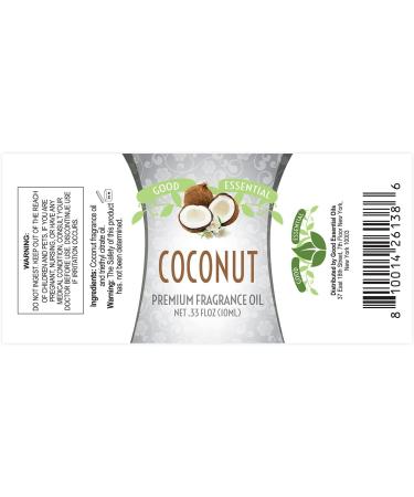 Good Essential Coconut Fragrance Oil 10ml - 0.33 Fl Oz (Pack of 1) - Buy Online on GoSupps.com