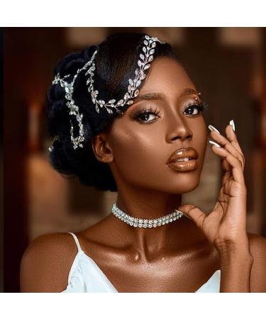 CAZSTYK Hair Chains for Women-Rhinestone Hair Extensions Hair Clip in Hair Braiding Clip Long Flexible Hairpieces Silver - Buy Online on GoSupps.com