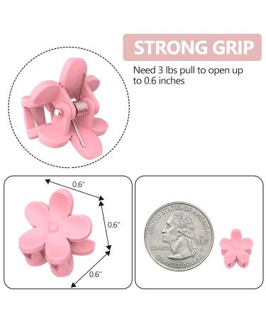 ADRIONE Mini Flower Hair Clips 100 Pack - Colorful Toddler & Baby Hair Accessories for Fine Hair - Strong Grip Small Flower Clips for Women & Girls - Buy Online on GoSupps.com