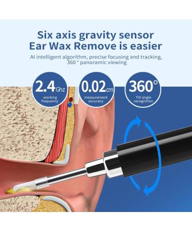 Buy Shkalacar WiFi Ear Wax Removal Otoscope - 3.9mm Camera Intelligent Temp Control Compatible with Android - Safe Ear Cleaner (Black) - Buy Online on GoSupps.com