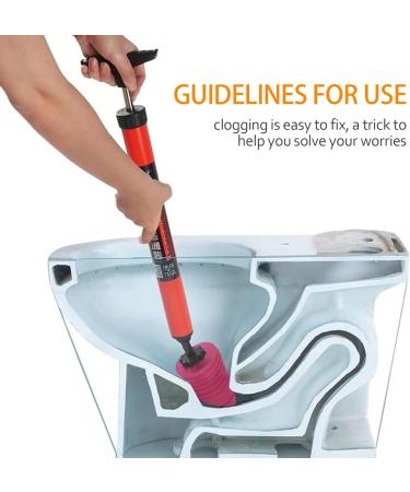 HANGSU High Pressure Toilet Cleaner Drain Clog Remover with Stand Multifunctional High Pressure Toilet Cleaner High Pressure Toilet Plunger for Cleaning Pipes Sinks Bathrooms Kitchens - Buy Online on GoSupps.com