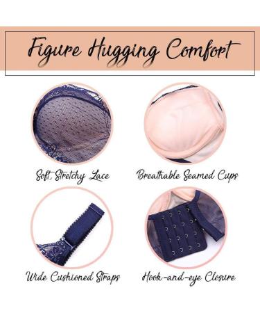 Extra-Elastic Bra Sports Top for Women | Breathable Plus Size Adjustable Bustier for Large Breasts (Blue 48B) - Shop Now! - Buy Online on GoSupps.com