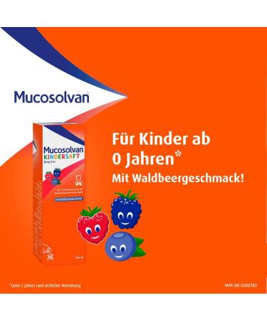 MUCOSOLVAN Children's Syrup 30 mg/5 ml | Cough Expectorant with Ambroxol 100 ml | International Shipping Available - Buy Online on GoSupps.com