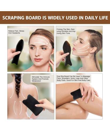 Gua Sha Scratching Board Massage Kit - Buffalo Horn Facial & Neck Therapy for Muscle Pain Relief - Buy Online on GoSupps.com