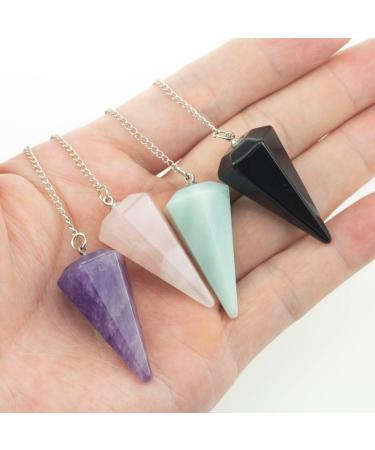 Seven Chakra Beads & Pendulum - Natural Amethyst Gemstones for Meditation & Yoga - Buy Online on GoSupps.com