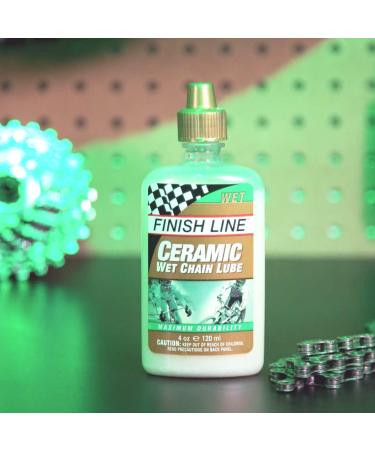 Finish Line Ceramic WET Bike Chain Lube 4oz - Long-Lasting Drip Squeeze Bottle - Buy Online on GoSupps.com
