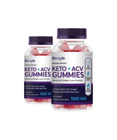 (2 Pack) BioLyfe Keto - Bio Lyfe Keto+ACV Gummies (120 Gummies) 60 Count (Pack of 2)