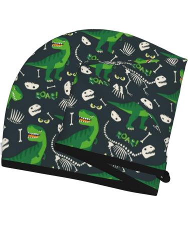 Hair Towel Wrap for Quick Drying - Dinosaur & Bone Design | Premium Towel Turban - Buy Online on GoSupps.com