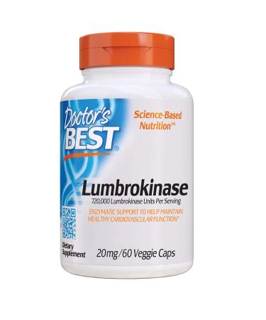 Doctor's Best Lumbrokinase 20 mg 60 Veggie Caps