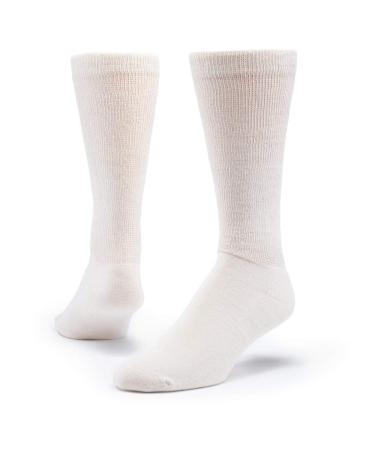 Maggie's Organics - Organic Cotton Diabetic Socks - 1 Pair - Unisex Natural Large