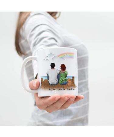 Personalized Kiddle Design Couple Cat Cup - Perfect Gift for Cat Lovers & Cat Owners - Buy Online on GoSupps.com